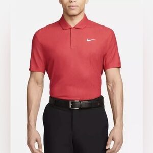 NEW Nike Tiger Woods Collection Red Golf Shirt
